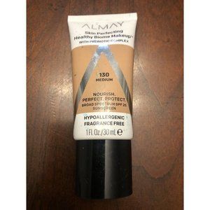 Almay Skin Perfecting Foundation Makeup Healthy Biome SPF 25 130 Medium, 1 oz.